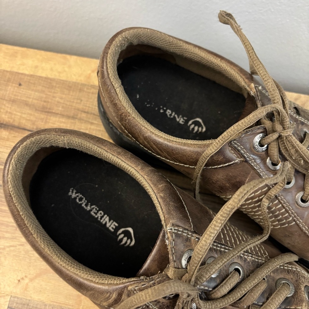 Keen Austin Leather Oxford Casual Shoes Brown Lace Up Comfort Men’s - Picture 3 of 11